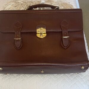 Burberry Dark Brown Leather Briefcase